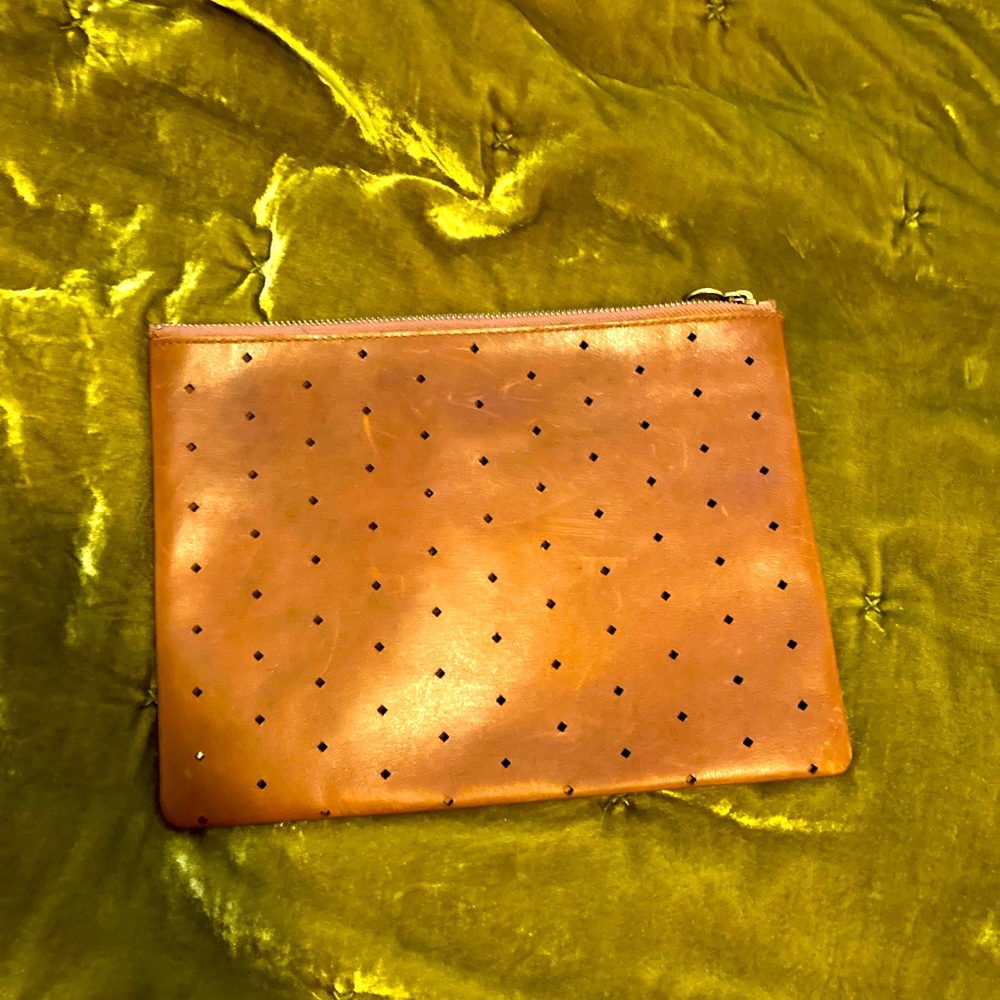 Madewell Perforated Leather Clutch/Pouch